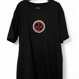 Marvel Black Deadpool Logo T-Shirt